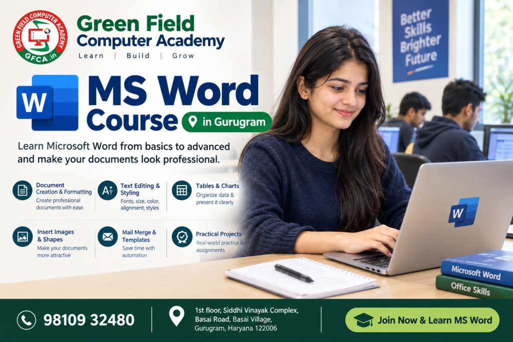 MS word course in Gurugram