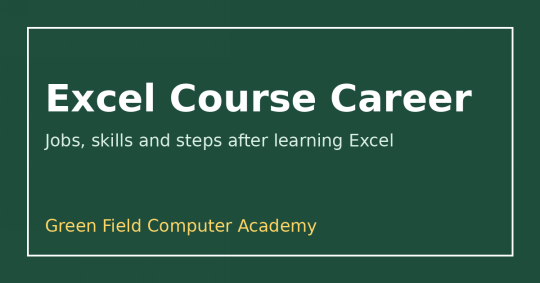 excel course career
